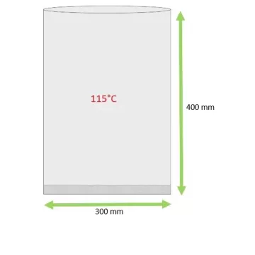 Kochbeutel PA/PE bis 115°C 300x400mm, 90 my  Produktnummer : 80021