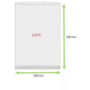 Kochbeutel PA/PE bis 115°C 200x300mm, 90 my  Produktnummer : 80019