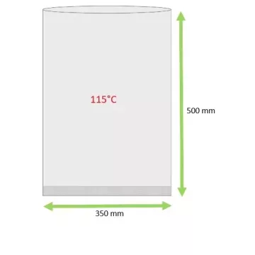 Kochbeutel PA/PE bis 115°C 350x500mm, 90 my  Produktnummer : 313550
